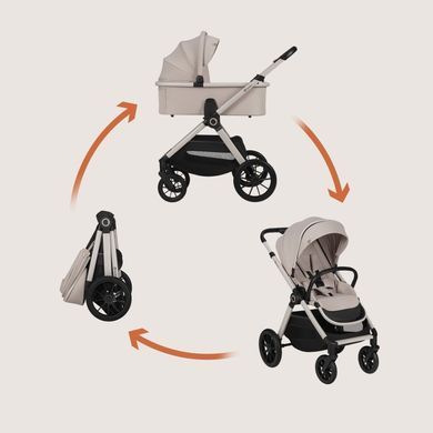 Універсальна коляска 2 в 1 Lionelo LAYLA 2IN1 BEIGE SAND &mdash; купити в Bubbleshop