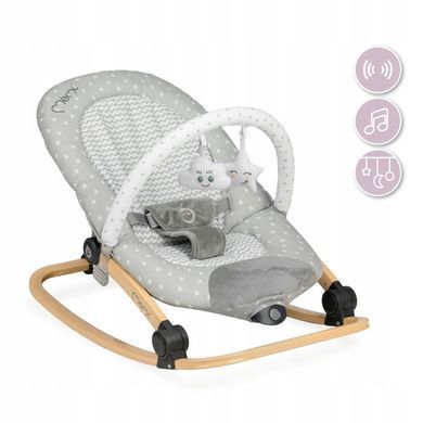 Крісло-гойдалка MoMi LUMIWOOD Grey — купити в Bubbleshop