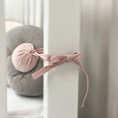 Бортик-коса сірий/пудра/персик &mdash; купити в Bubbleshop