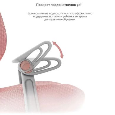 Ортопедическое кресло FunDesk Premio Pink с подлокотниками 35548322477 фото