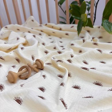 Пелюшка муслін Сонечко на айворі &mdash; купити в Bubbleshop