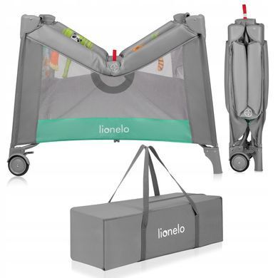 Манеж Lionelo MILLE PLUS GREY GREEN &mdash; купити в Bubbleshop