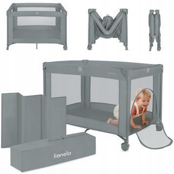 Манеж Lionelo AMELIE GREY CONCRETE &mdash; купити в Bubbleshop