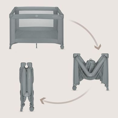 Манеж Lionelo AMELIE GREY CONCRETE &mdash; купити в Bubbleshop
