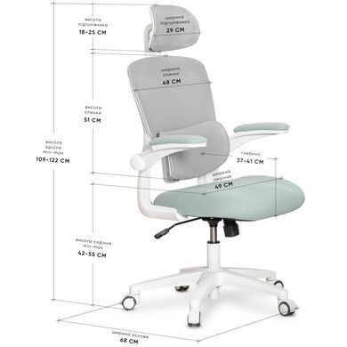 Підліткове офісне крісло Mealux Junior Air Olive &mdash; купити в Bubbleshop