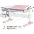 Дитячий стіл Mealux Hamilton Multicolor G Lite стільниця біла / накладки сірі та рожеві &mdash; купити в Bubbleshop