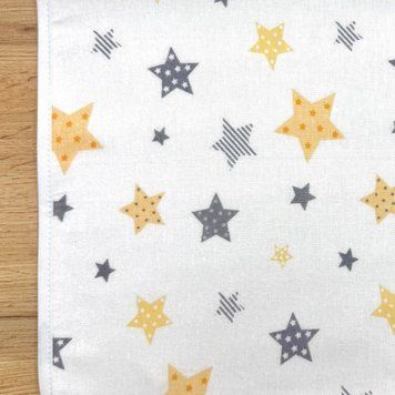 Непромокаюча пелюшка Фланель/Мембрана Старс сіро-жовтий &mdash; купити в Bubbleshop