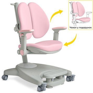 Дитячий стіл Mealux Supra Duo Plus Pink Grey &mdash; купити в Bubbleshop