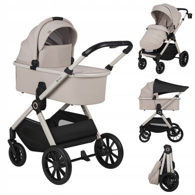 Універсальна коляска 3 в 1 Lionelo LAYLA 3IN1 BEIGE SAND &mdash; купити в Bubbleshop