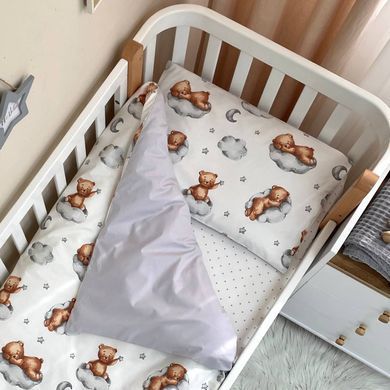 Змінна постіль Baby Mix Тедді сірий &mdash; купити в Bubbleshop