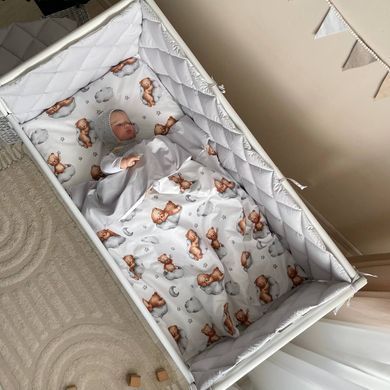 Змінна постіль Baby Mix Тедді сірий &mdash; купити в Bubbleshop
