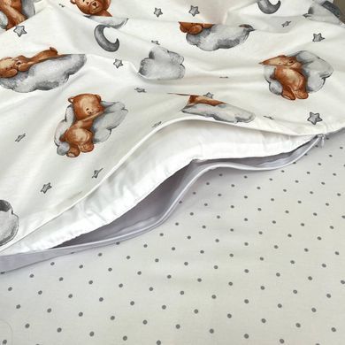 Змінна постіль Baby Mix Тедді сірий &mdash; купити в Bubbleshop