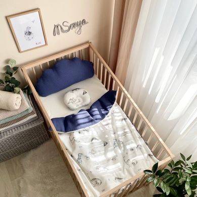Плед-конверт з ковдрою Діно синій &mdash; купити в Bubbleshop