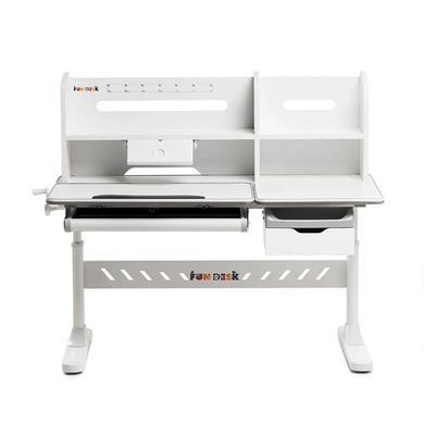 Парта-трансформер Fundesk Fiore II Grey + дитячий стілець FunDesk LST3 Orange &mdash; купити в Bubbleshop
