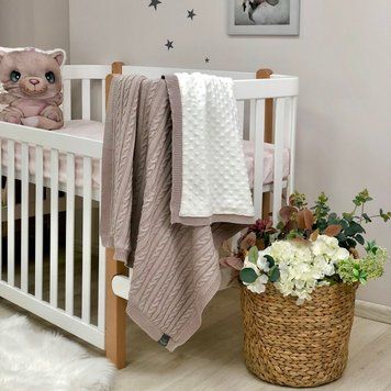 Плед вязаний Wellsoft Коса моко &mdash; купити в Bubbleshop
