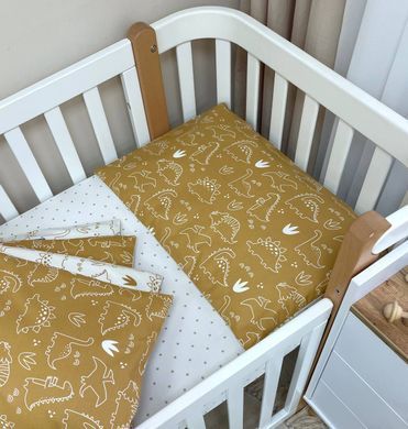 Змінна постіль Baby Mix Діно гірчиця &mdash; купити в Bubbleshop