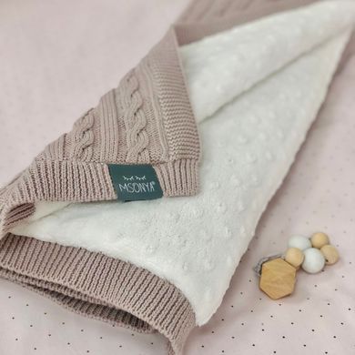 Плед вязаний Wellsoft Коса моко &mdash; купити в Bubbleshop