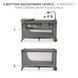 Ліжко-манеж с пеленатором Kinderkraft Joy 2 Dark Grey (KLJOY02DGR000AC)