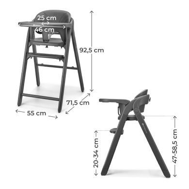 Стільчик для годування Kinderkraft Tino Grey (KHTINO00GRY0000) &mdash; купити в Bubbleshop