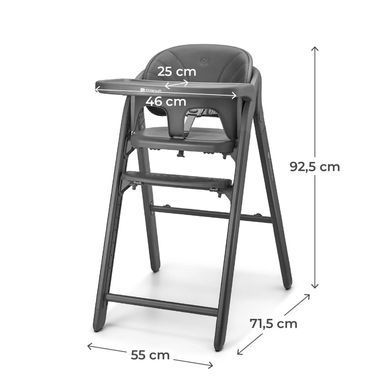 Стільчик для годування Kinderkraft Tino Grey (KHTINO00GRY0000) &mdash; купити в Bubbleshop