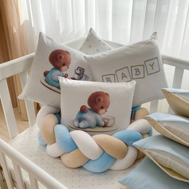 Комплект постільної білизни для новонародженого Арт Дизайн Baby Teddy, колір блакитний &mdash; купити в Bubbleshop