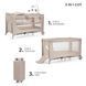 Ліжко-манеж с пеленатором Kinderkraft Joy 2 Beige (KLJOY02BEG000AC)