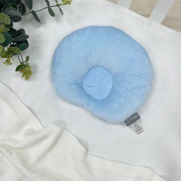 Подушка анатомічна велюр Яскраво-блакитний &mdash; купити в Bubbleshop