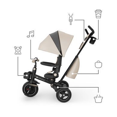 Триколісний велосипед Kinderkraft Spinstep 2 Plus Beige (KRSPST02BEGPL00) &mdash; купити в Bubbleshop