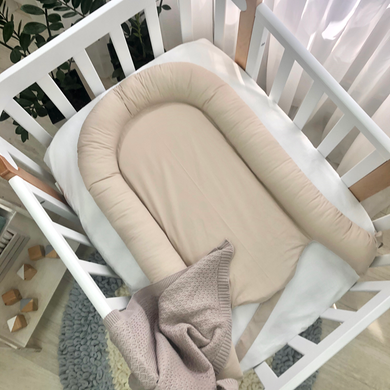 Кокон Baby Design Сердечка сіро-бежеві &mdash; купити в Bubbleshop