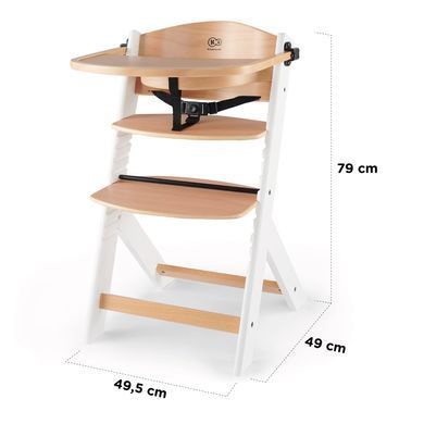 Стільчик для годування Kinderkraft Enock Gray Wood (KKKENOCGRY0000) &mdash; купити в Bubbleshop