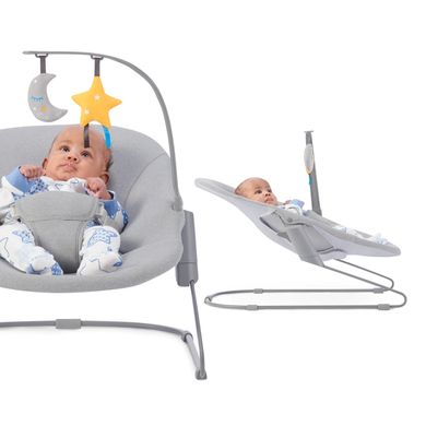 Шезлонг-гойдалка Kinderkraft Calmee Grey (KBCALM00GRY0000) KBCALM00GRY0000 фото