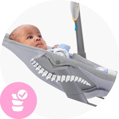 Шезлонг-гойдалка Kinderkraft Calmee Grey (KBCALM00GRY0000) KBCALM00GRY0000 фото