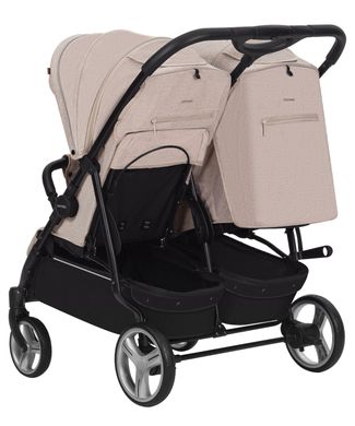 Коляска універсальна CARRELLO Connect CRL-5502/1 Cotton Beige для двійні,люлька-переноска Connect CRL-5502/1 фото