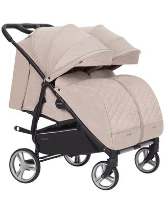 Коляска універсальна CARRELLO Connect CRL-5502/1 Cotton Beige для двійні,люлька-переноска Connect CRL-5502/1 фото