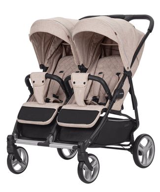 Коляска універсальна CARRELLO Connect CRL-5502/1 Cotton Beige для двійні,люлька-переноска Connect CRL-5502/1 фото