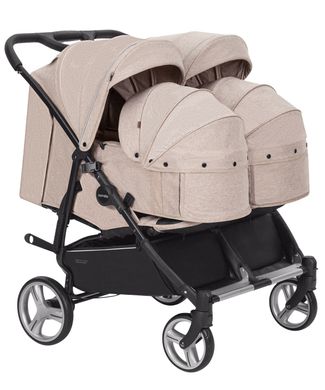 Коляска універсальна CARRELLO Connect CRL-5502/1 Cotton Beige для двійні,люлька-переноска Connect CRL-5502/1 фото