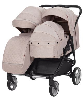 Коляска універсальна CARRELLO Connect CRL-5502/1 Cotton Beige для двійні,люлька-переноска Connect CRL-5502/1 фото