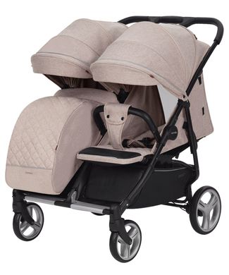 Коляска універсальна CARRELLO Connect CRL-5502/1 Cotton Beige для двійні,люлька-переноска Connect CRL-5502/1 фото