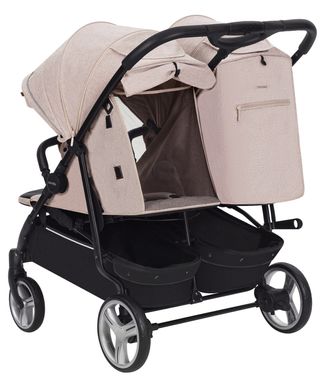 Коляска універсальна CARRELLO Connect CRL-5502/1 Cotton Beige для двійні,люлька-переноска Connect CRL-5502/1 фото