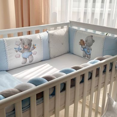 Комплект постільної білизни для новонародженого Kids toys Ведмедик блакитний NEW &mdash; купити в Bubbleshop