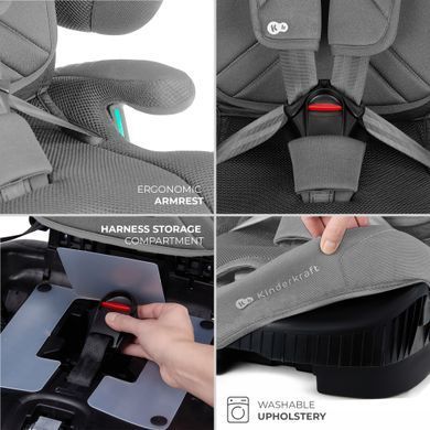 Автокрісло Kinderkraft Fix2Go i-Size Grey (KCFI2GO0GRY0000) &mdash; купити в Bubbleshop