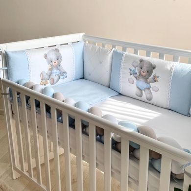 Комплект постільної білизни для новонародженого Kids toys Ведмедик блакитний NEW &mdash; купити в Bubbleshop