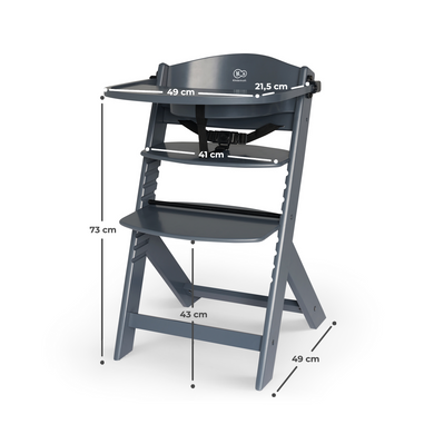 Стільчик для годування Kinderkraft Enock Gray (KKKENOCGRYF000) &mdash; купити в Bubbleshop
