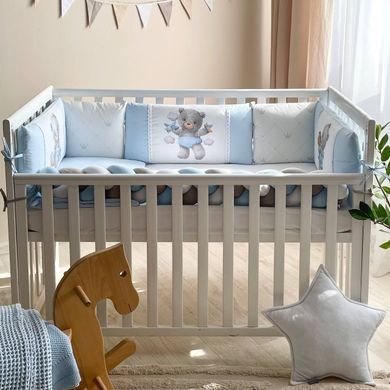 Комплект постільної білизни для новонародженого Kids toys Ведмедик блакитний NEW &mdash; купити в Bubbleshop