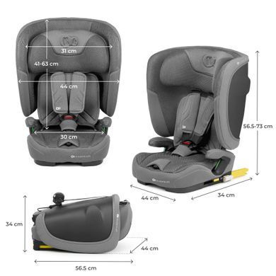 Автокрісло Kinderkraft Fix2Go i-Size Grey (KCFI2GO0GRY0000) &mdash; купити в Bubbleshop