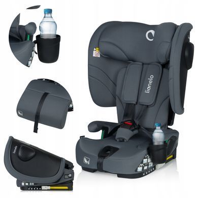Дитяче автокрісло Lionelo NELLY I-SIZE GREY GRAPHITE — купити в Bubbleshop