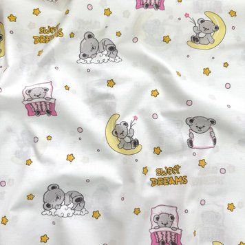 Пелюшка бязь Sweet dreams рожевий &mdash; купити в Bubbleshop