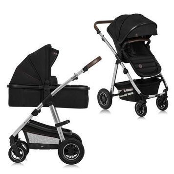 Універсальна коляска 2 в 1 Lionelo AMBER BLACK SILVER &mdash; купити в Bubbleshop