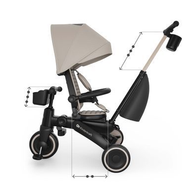 Триколісний велосипед Kinderkraft Jazz 3 Beige (KRJAZZ03BEG0000) &mdash; купити в Bubbleshop