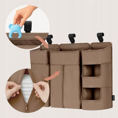Органайзер для ліжечка Lionelo SIDEPOCKET LARGE BEIGE — купити в Bubbleshop